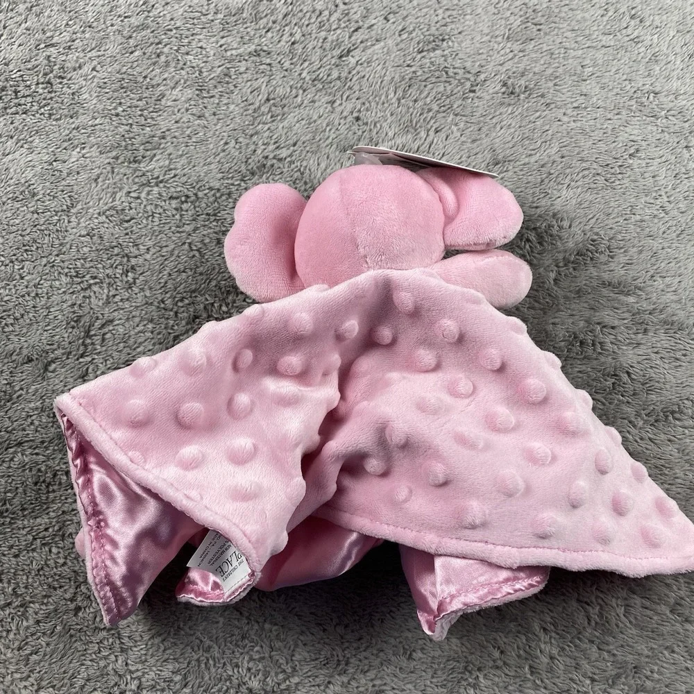 The Children's Place Pink Elephant Security Blanket Baby Lovey Minky Dots NWT